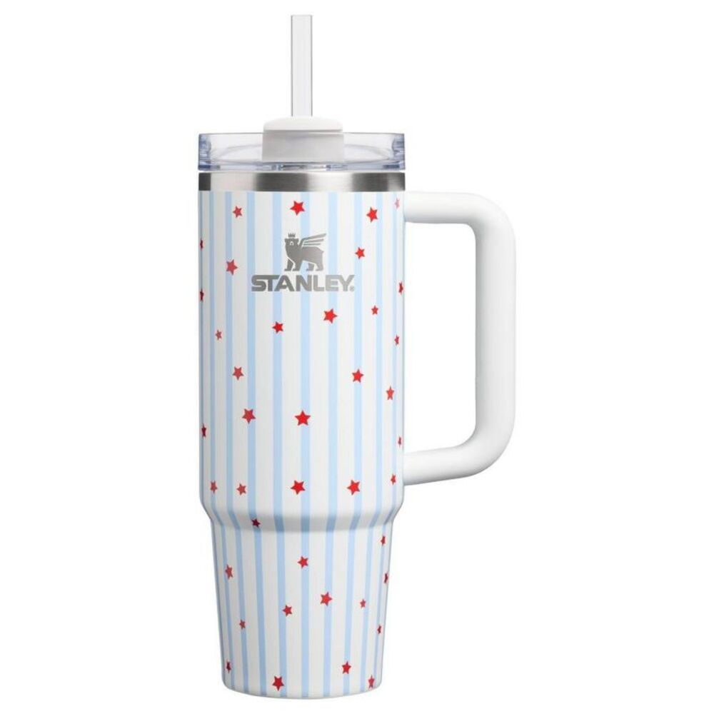 Stanley 30 oz Stainless Steel H2.0 FlowState Quencher Tumbler Blue Starry Stripe